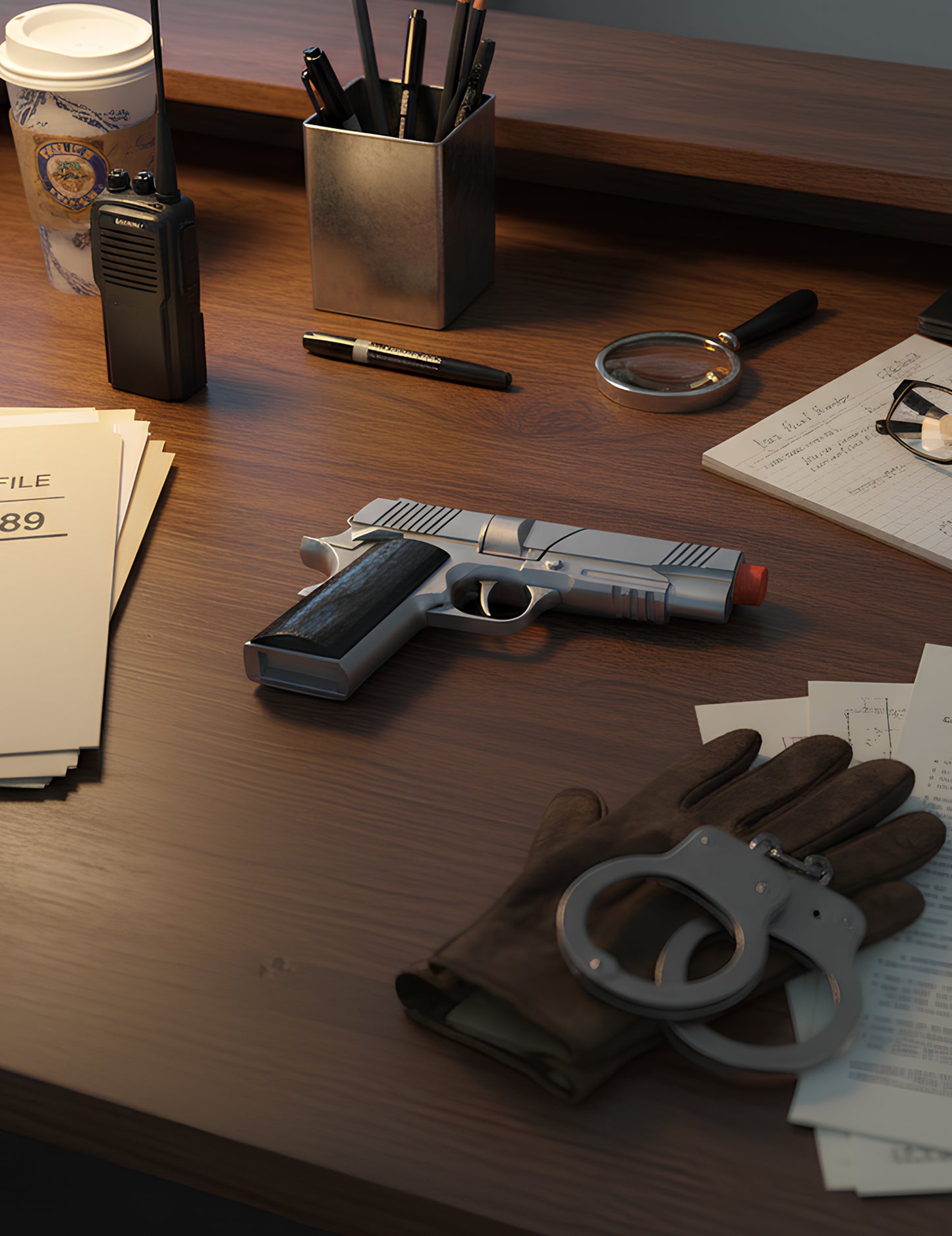 18 hüvelykes fém rendőrségi pisztoly cm