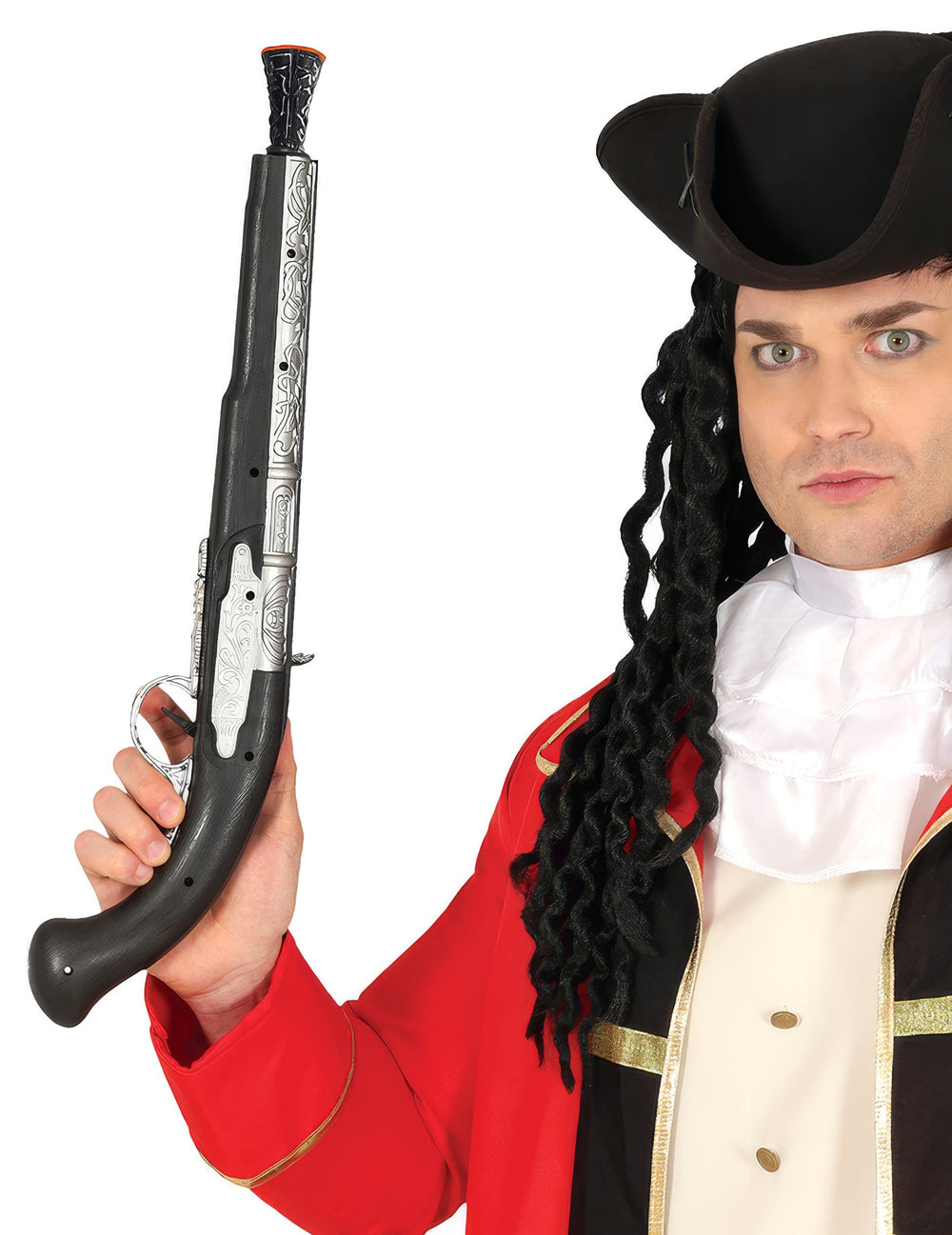 Mise en situation du pistolet pirate pour adulte
