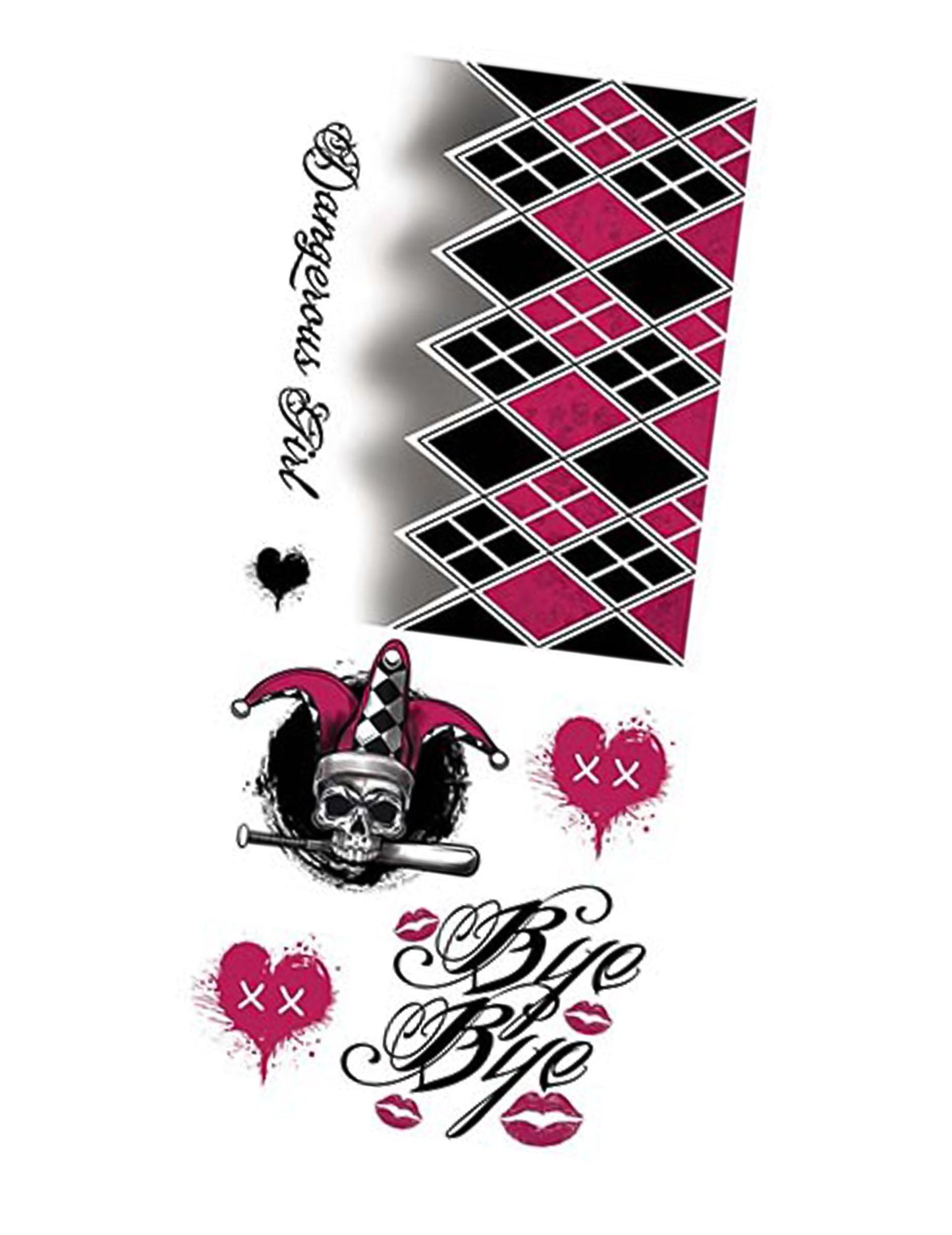 Maleficent Arlequine tetoválás lemez 30 x 14 cm