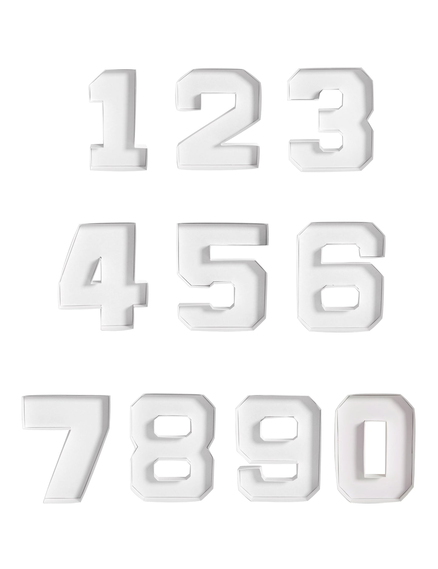 Karton előételtálca számokkal, 26 x 20 cm szám tortához