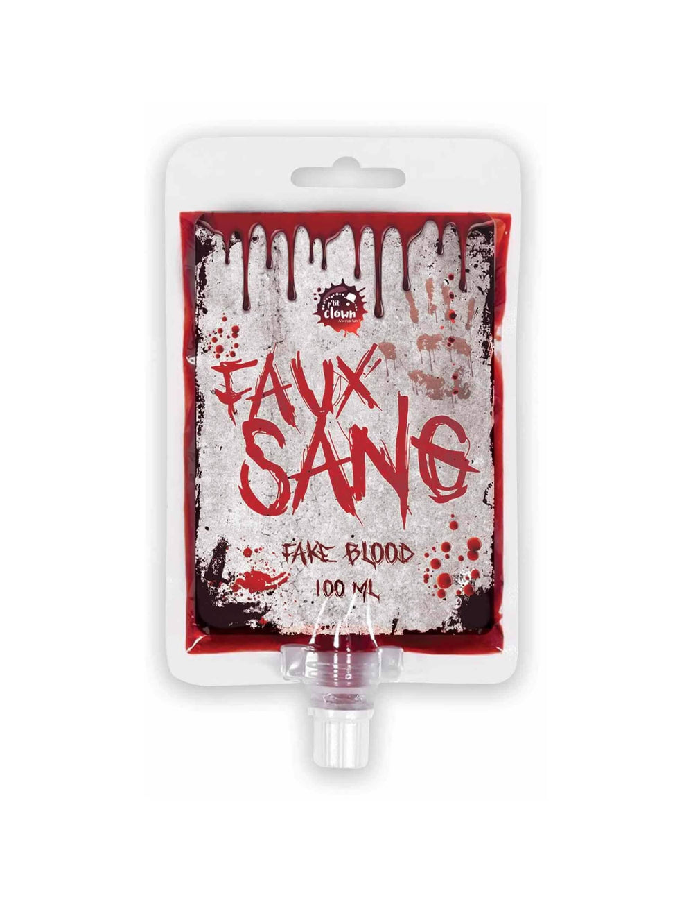 Poche de faux sang pour déguisement rouge 100 ml