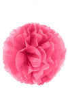 Pompon à suspendre en papier pour décoration fuchsia
