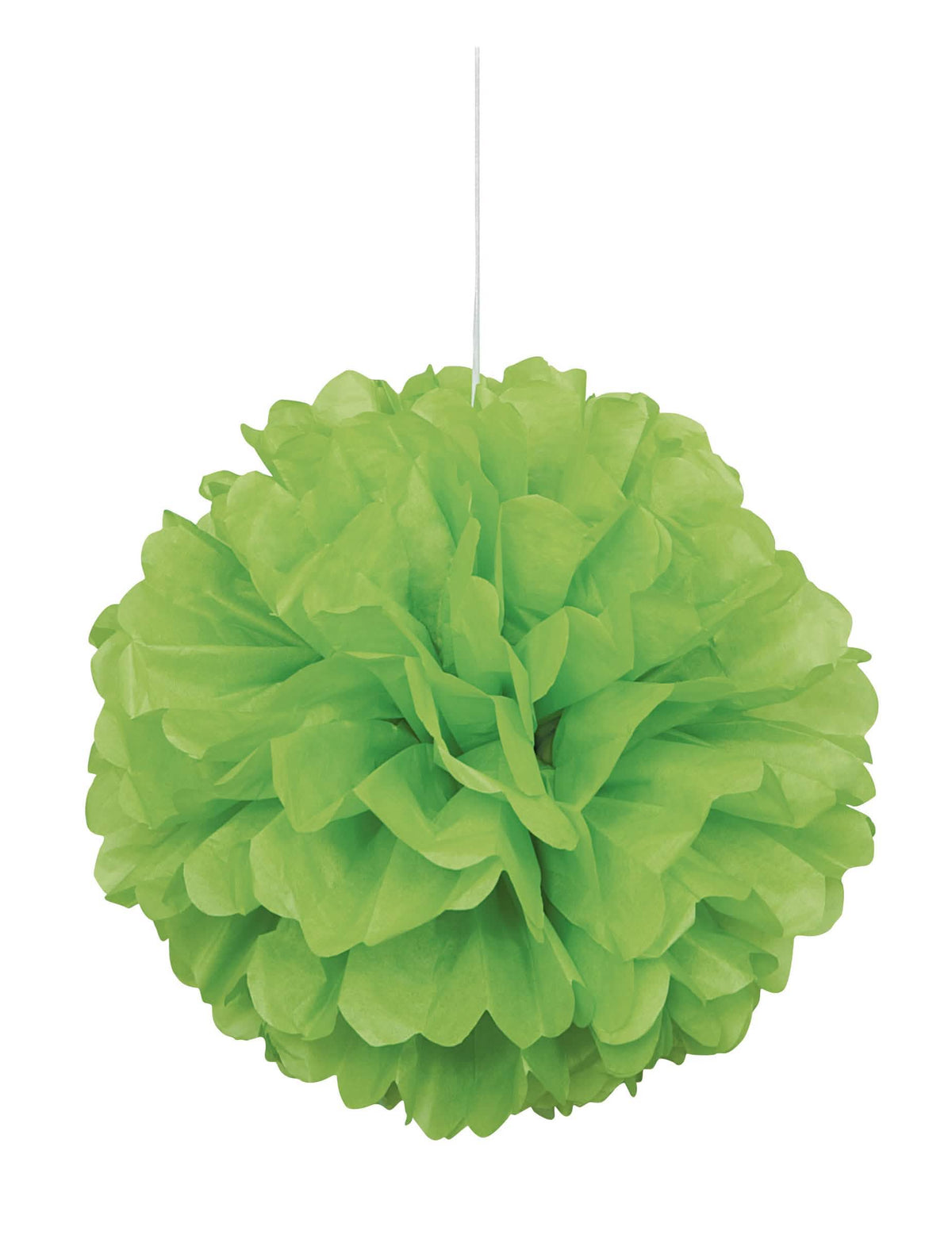Limezöld selyempapír függő pompon