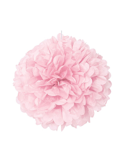 Pompon en papier boule décorative rose