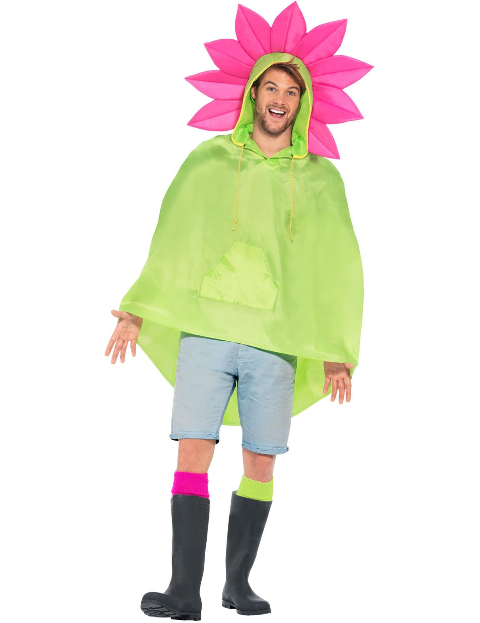 Elölnézet a felnőtt virág poncsóról