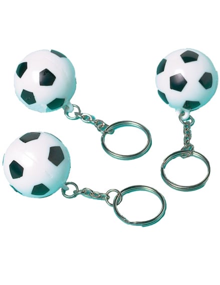 Porte-clés ballon de football pour enfant noir et blanc