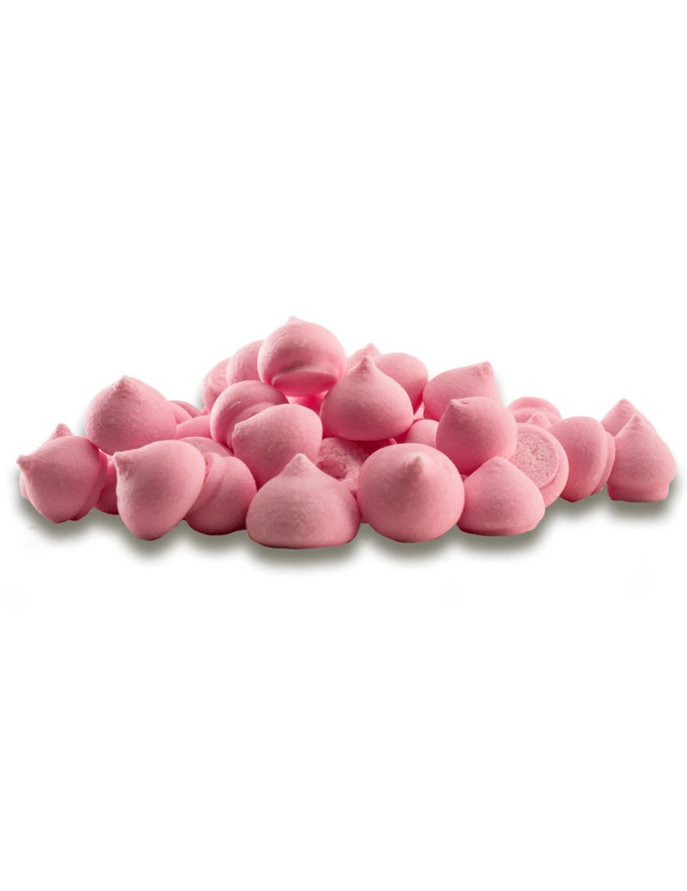 Kis cukormeringue rózsaszín tortadekorációként