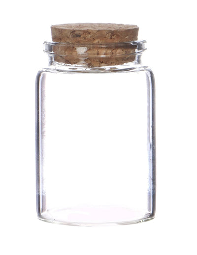 Pot en verre avec bouchon liège pour décoration transparent