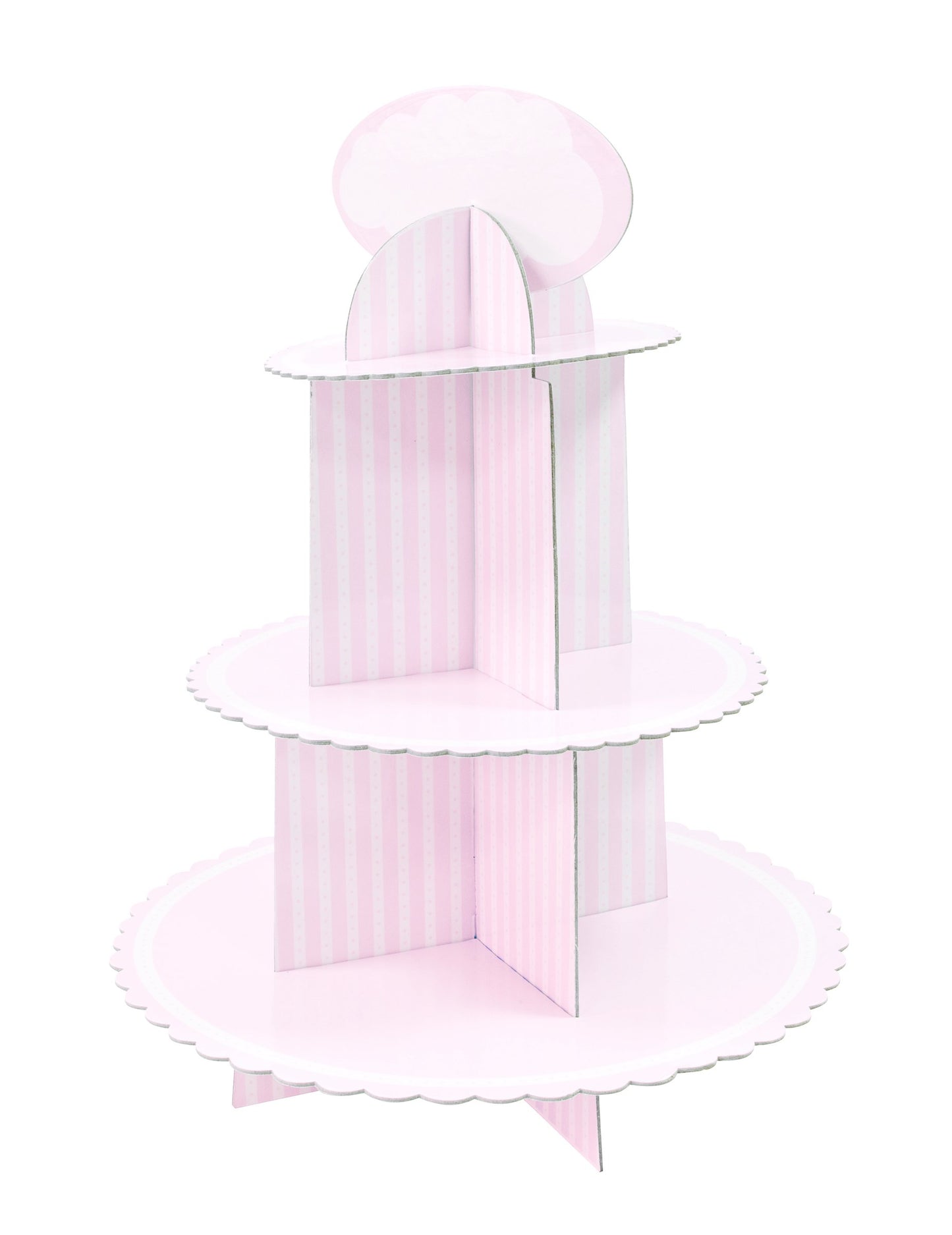 Cupcake kijelző fehér és rózsaszín kartonban 30 x 42 cm