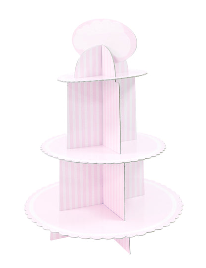 Cupcake kijelző fehér és rózsaszín kartonban 30 x 42 cm