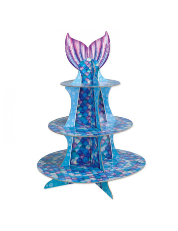 Cupcake kijelző kék lila sziréna 40 cm