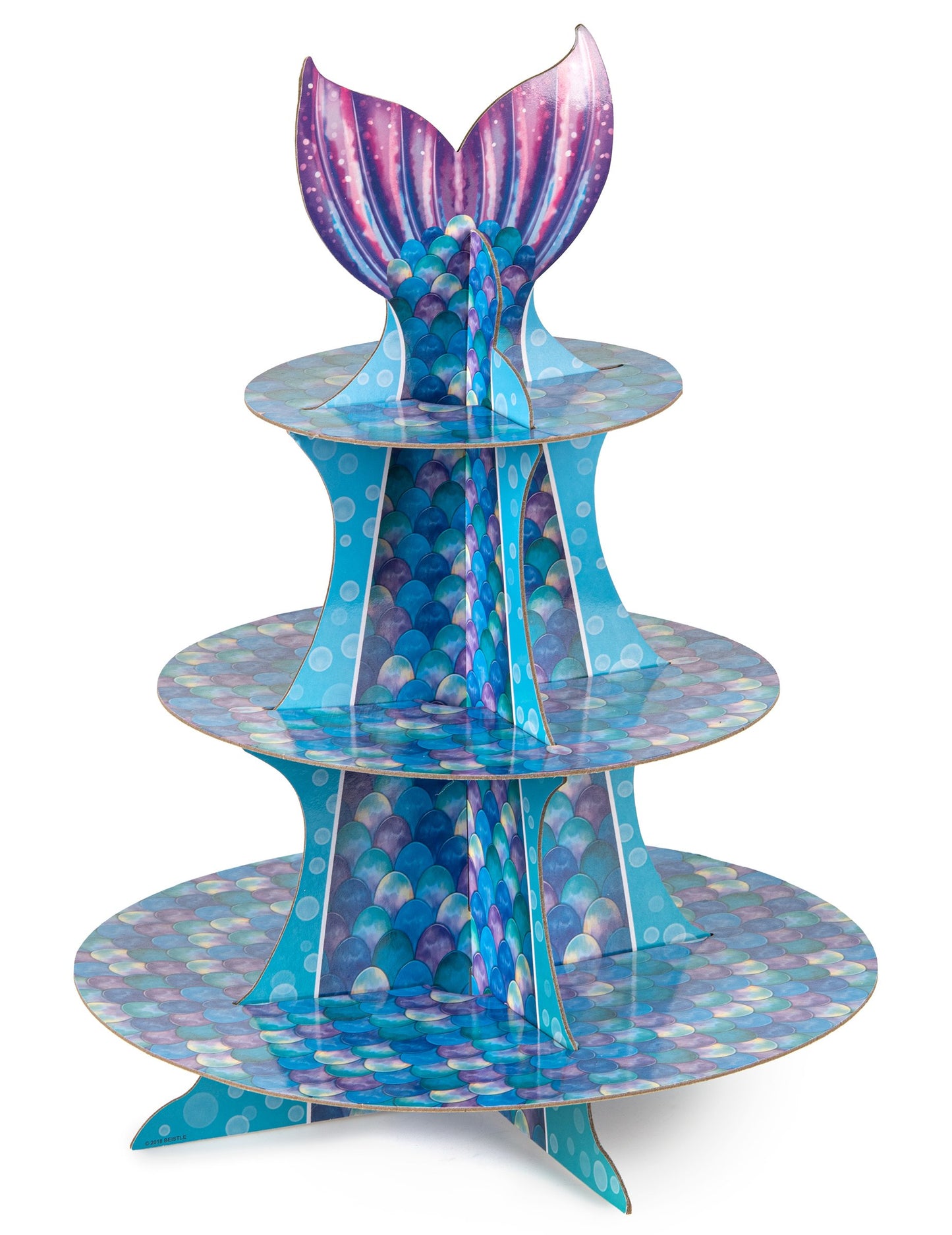 Cupcake kijelző kék lila sziréna 40 cm