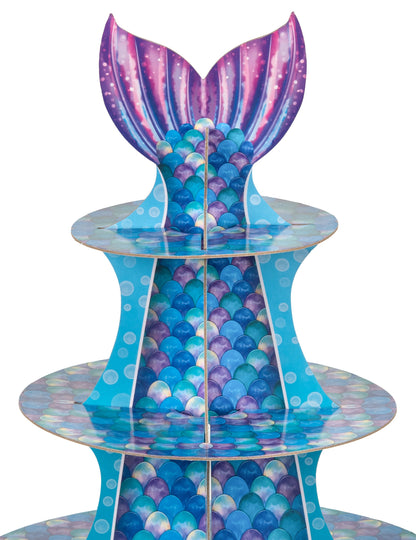 Cupcake kijelző kék lila sziréna 40 cm