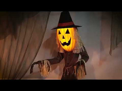 Animált dekoráció sütőtök XL 182cm Jack O'Lantern mozgással és hanggal