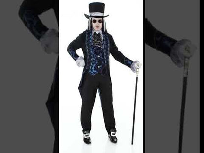 Viktoriánus viktoriánus kék férfi jelmez