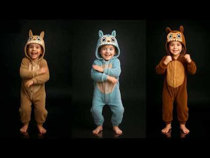 Barna szörny plüss jelmez gyerekeknek 