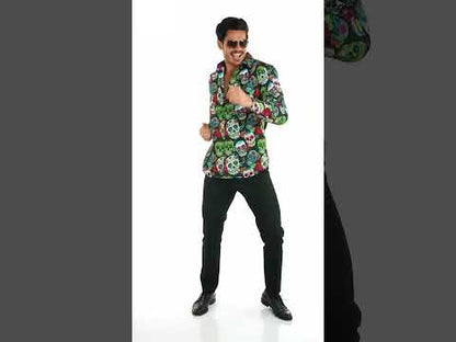 Dia de los muertos férfi ing