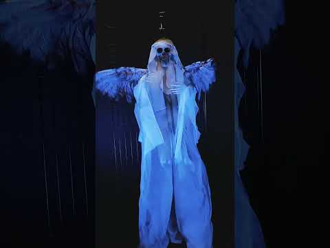 Décoration Animée Squelette d'Ange Maléfique Suspendu