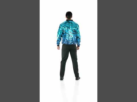 Veste à sequins vague bleue adulte