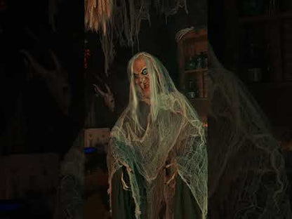 Animált hang- és könnyű dekoráció boszorkány Andromeda 153 cm