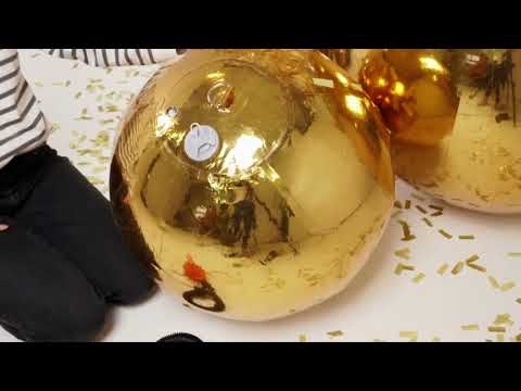Boule miroir gonflable argentée 90 cm