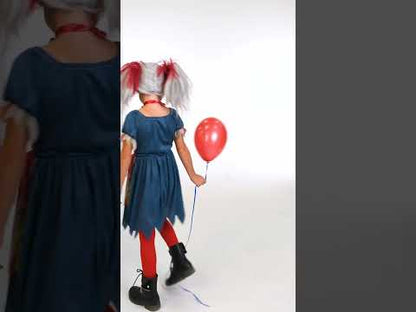 Déguisement clown tueur coloré Halloween fille