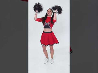 Luxus pompom lány vörös nő jelmez