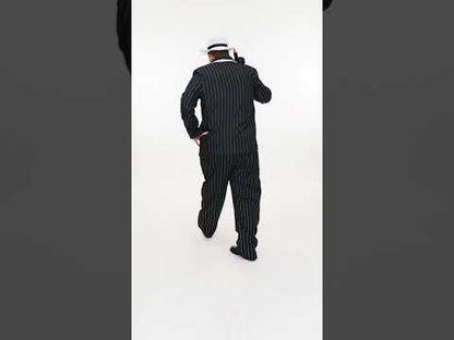 Nagy méretű fekete gengszter álruhája