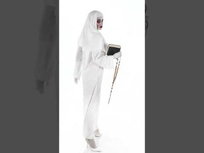 Déguisement fantôme de nonne blanche grande taille femme