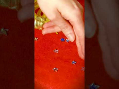 48 ezüst tükörcsillag 1 cm asztali konfetti