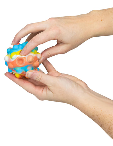 Stresszoldó nyomógombos labda