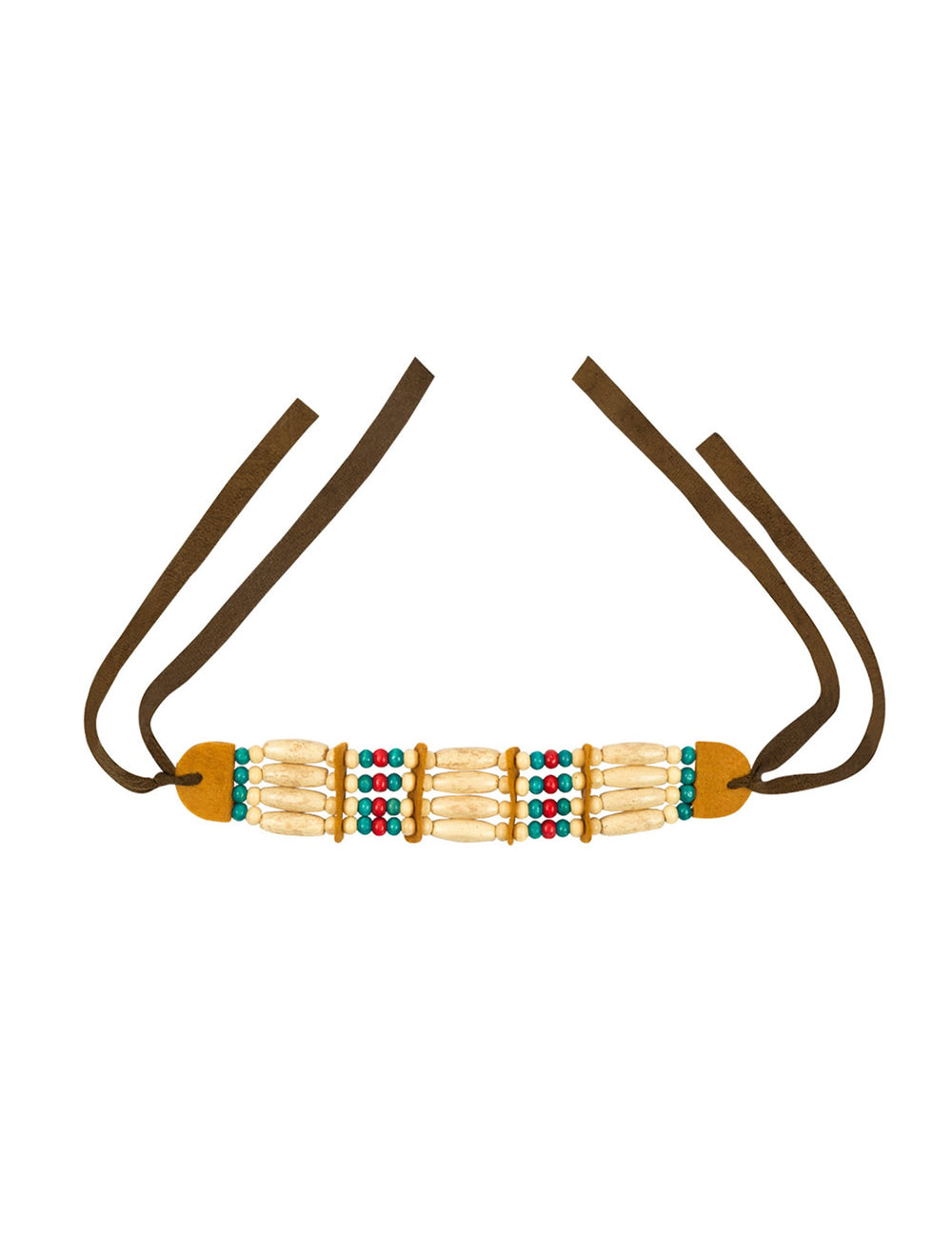 Vue à plat du ras de cou indien pour femme
