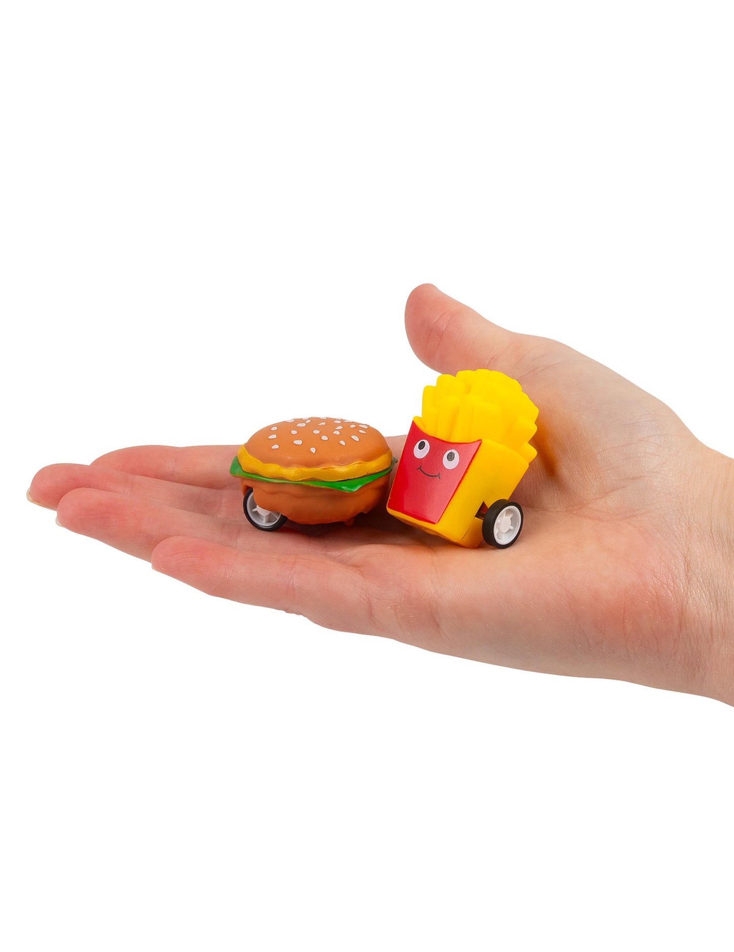 Súrlódásos guruló játék hamburger és sült krumpli gyorsétterem