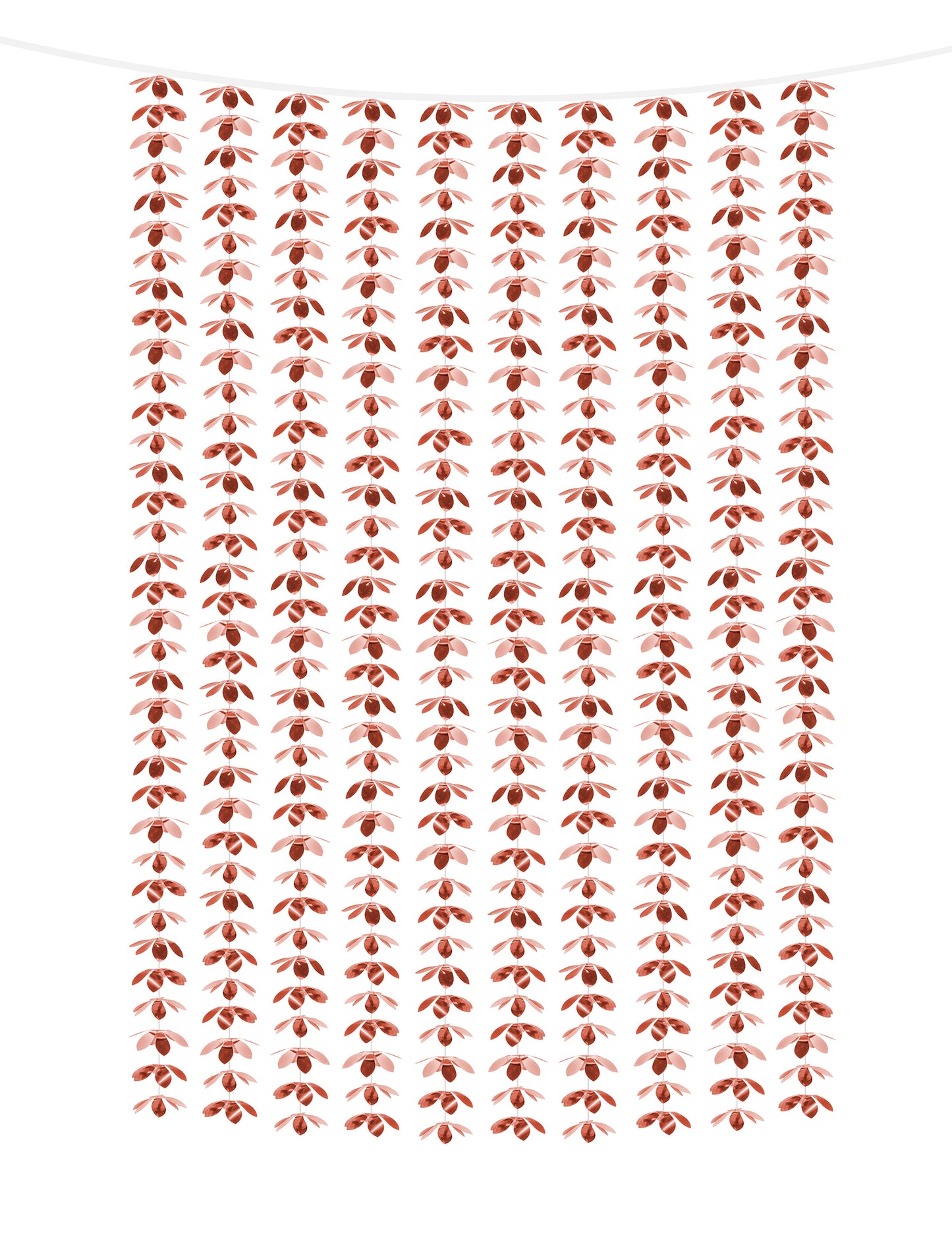 Rózsaszínarany alumínium virágfüggöny 100 x 210 cm buliba