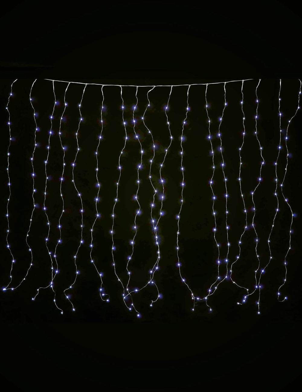 Hideg fehér fényfüggöny dekorációhoz 90 LED-del, 8 móddal
