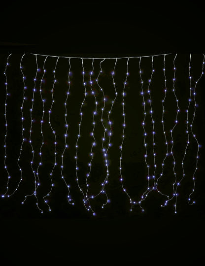 Hidegfehér fényfüggöny 1,7 x 0,5 m 90 LED 8 üzemmód