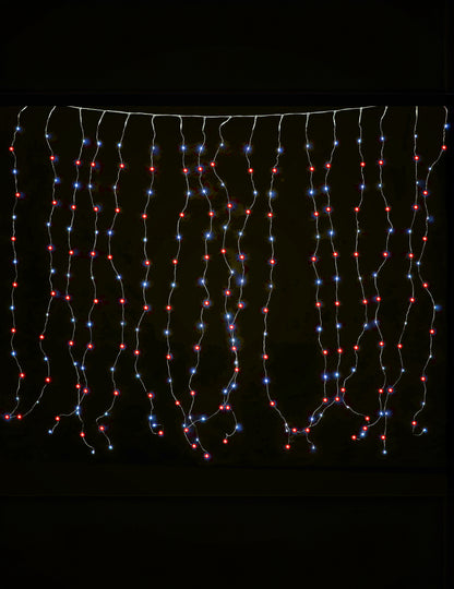 Többszínű fényfüggöny 1,7 x 0,5 m 90 LED