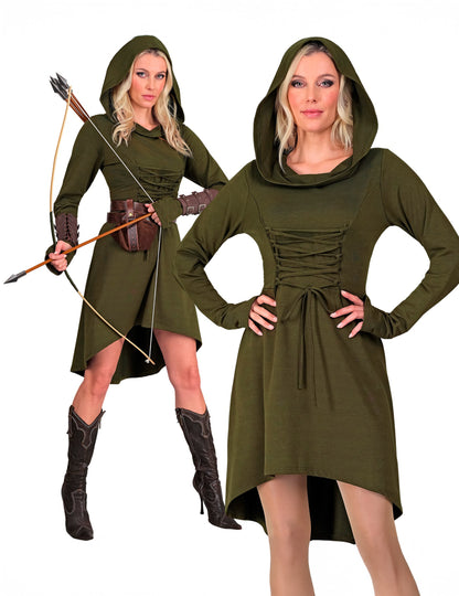 Women's green medieval gothic dress