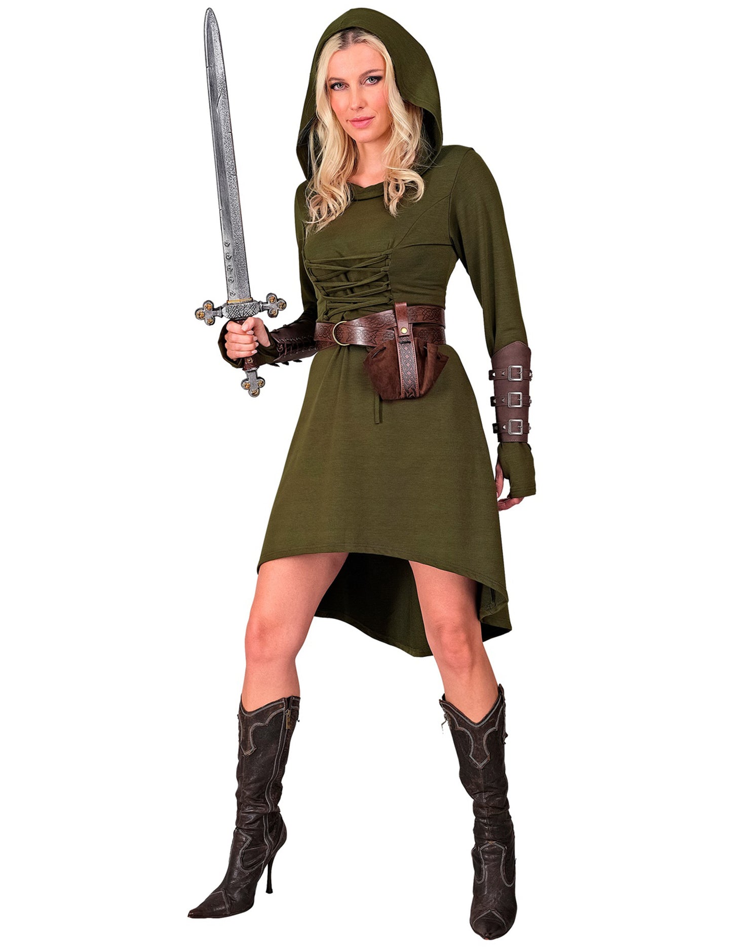 Women's green medieval gothic dress