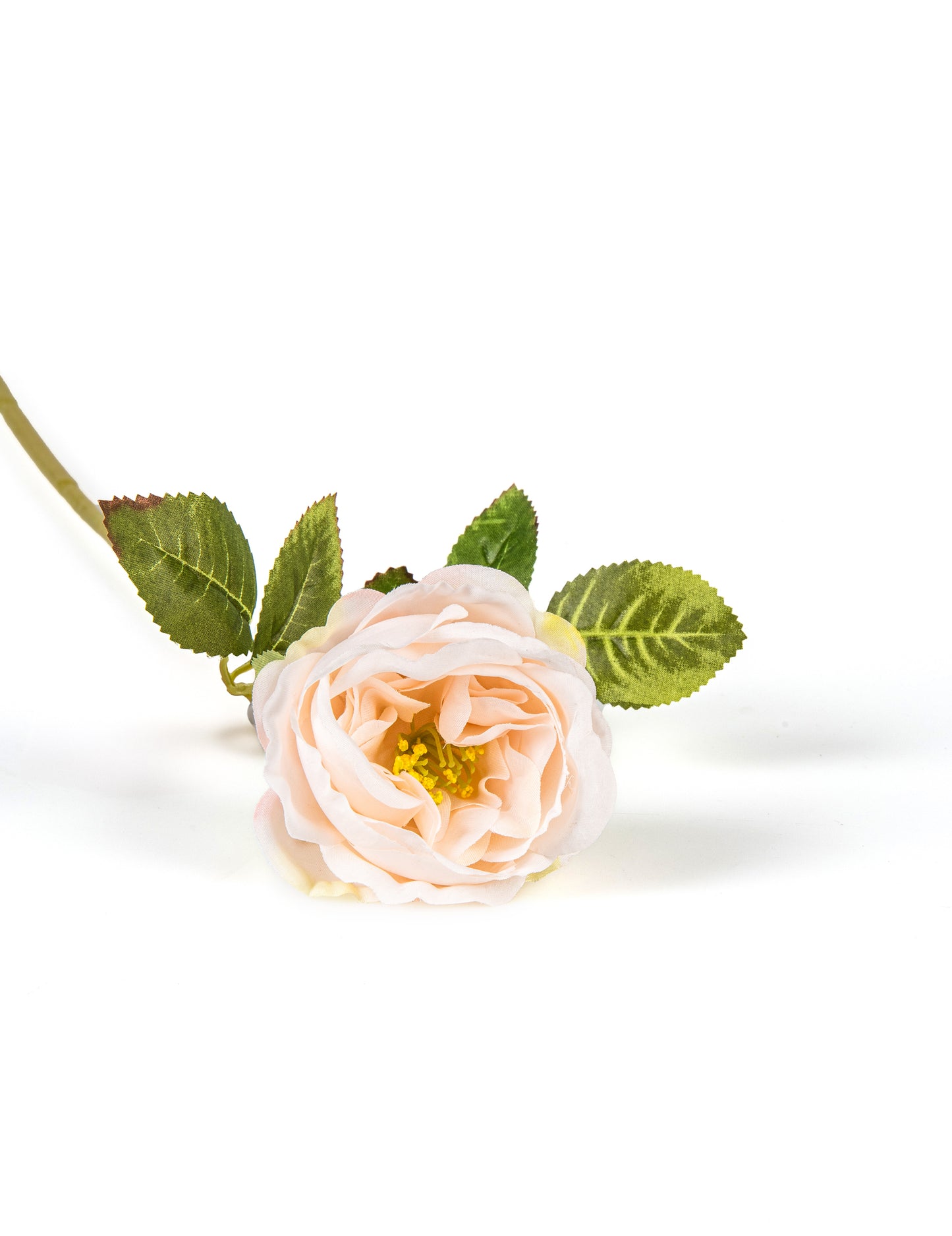 Mesterséges pasztellrózsaszín rózsa száron 42 cm esküvői dekoráció