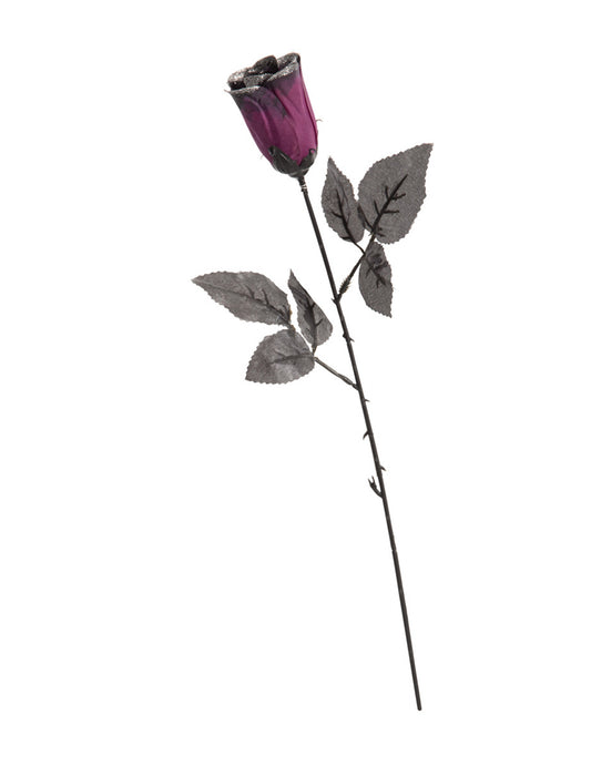 Rose noire et violette pour adulte pailletée