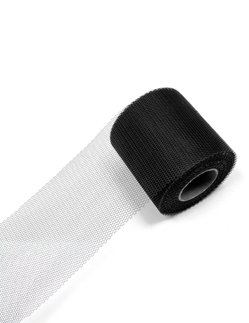 Rouleau de tulle pour décoration de fête noir 20 mètres