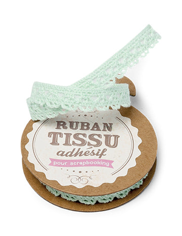 Menta csipkés öntapadó szalag 2m x 1cm 