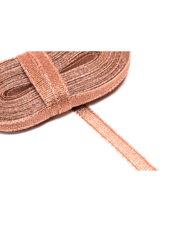 6 mm x 10 m rozéarany metál szalag díszítéshez