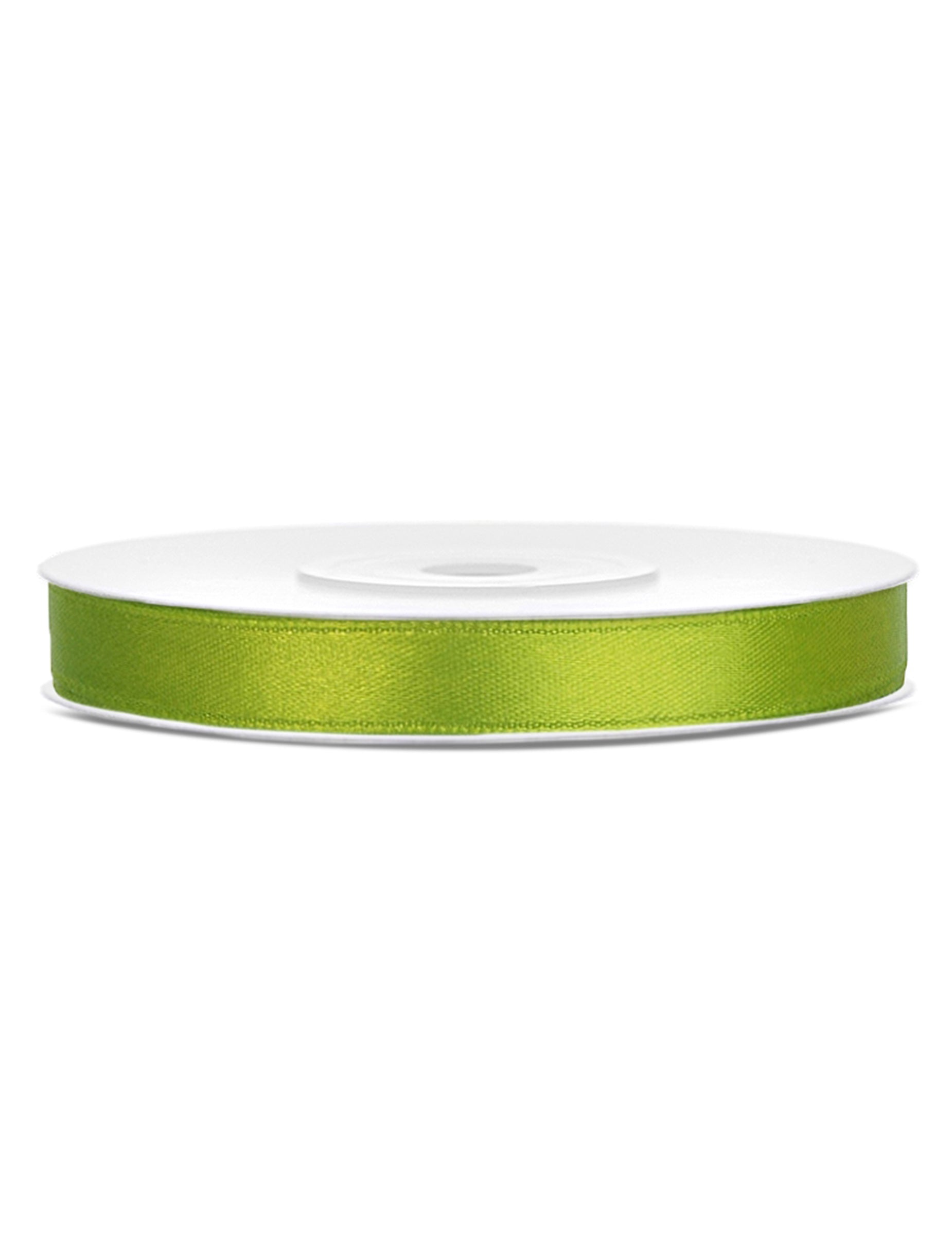 Ruban satin de décoration pour loisirs créatifs vert pomme