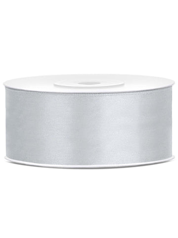 Ruban satin pour décoration argent