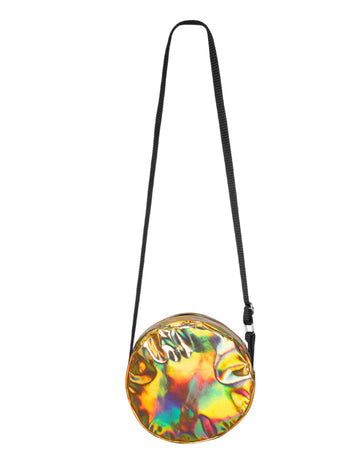 Arany holografikus kerek holografikus táska