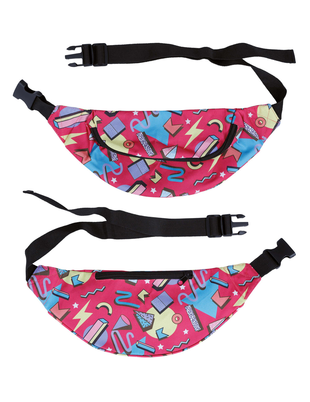 Vues de face et de dos du sac banane 80's