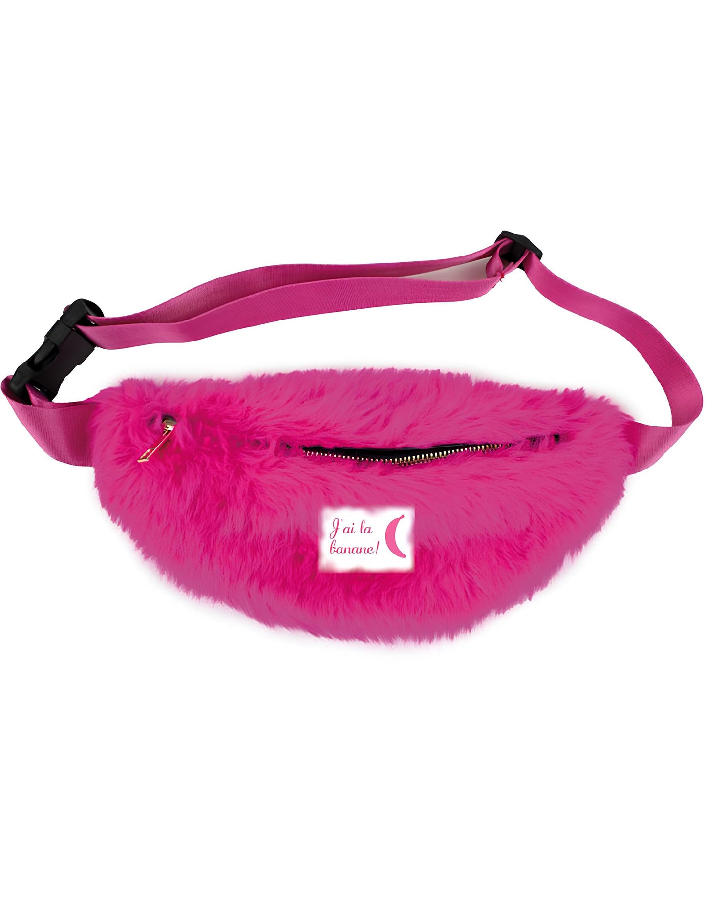 Rózsaszín szőrös övtáska