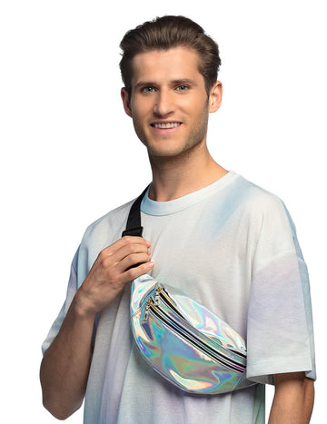 Ezüst holografikus banánzsák